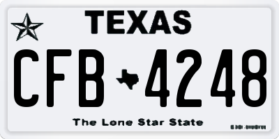 TX license plate CFB4248