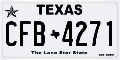 TX license plate CFB4271