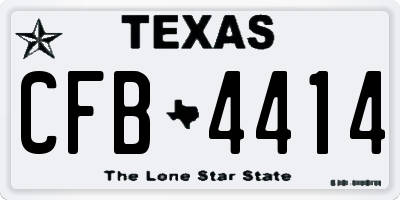 TX license plate CFB4414