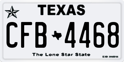TX license plate CFB4468