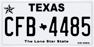 TX license plate CFB4485
