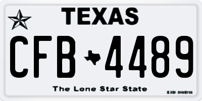 TX license plate CFB4489