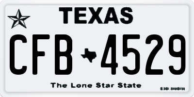 TX license plate CFB4529