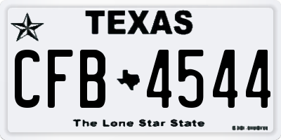 TX license plate CFB4544