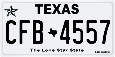 TX license plate CFB4557