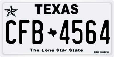 TX license plate CFB4564