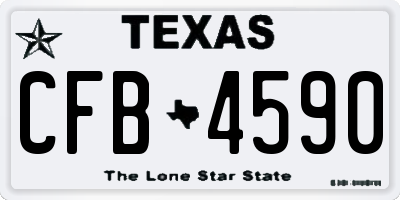TX license plate CFB4590