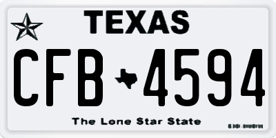 TX license plate CFB4594