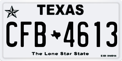 TX license plate CFB4613