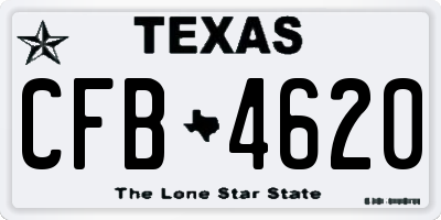 TX license plate CFB4620