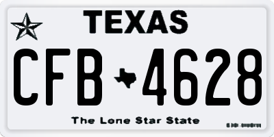TX license plate CFB4628