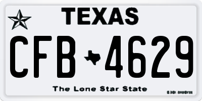 TX license plate CFB4629