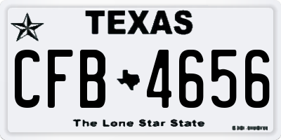 TX license plate CFB4656