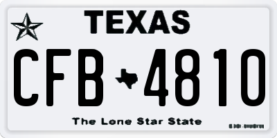 TX license plate CFB4810