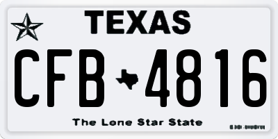 TX license plate CFB4816