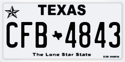 TX license plate CFB4843