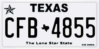 TX license plate CFB4855