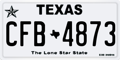 TX license plate CFB4873