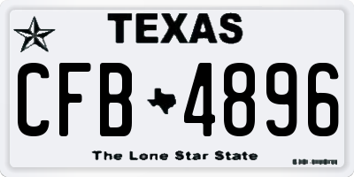 TX license plate CFB4896