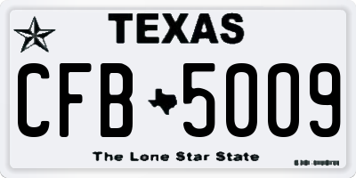 TX license plate CFB5009