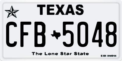 TX license plate CFB5048