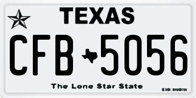 TX license plate CFB5056
