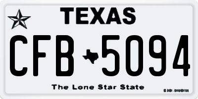 TX license plate CFB5094