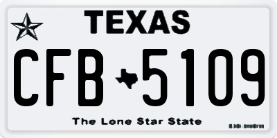 TX license plate CFB5109
