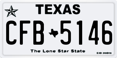 TX license plate CFB5146