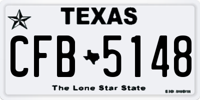 TX license plate CFB5148