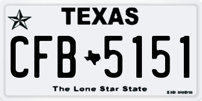 TX license plate CFB5151