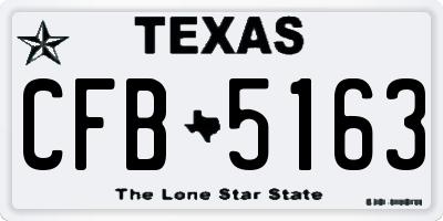 TX license plate CFB5163