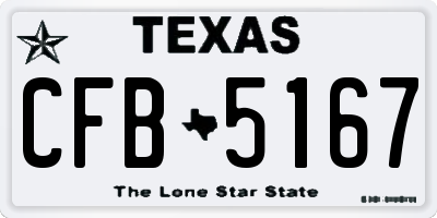 TX license plate CFB5167