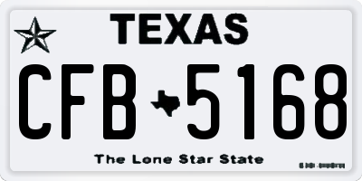 TX license plate CFB5168