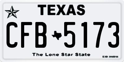 TX license plate CFB5173