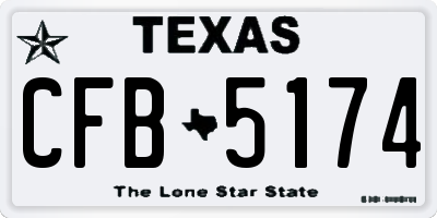TX license plate CFB5174