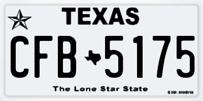 TX license plate CFB5175