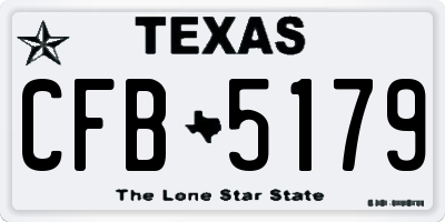 TX license plate CFB5179
