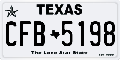 TX license plate CFB5198