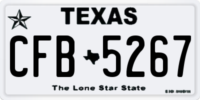 TX license plate CFB5267