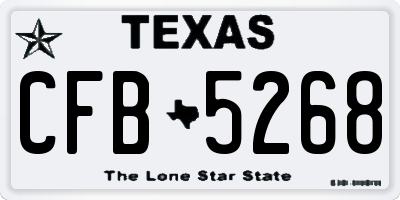 TX license plate CFB5268
