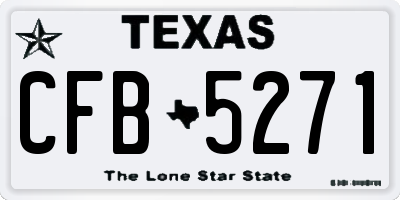 TX license plate CFB5271