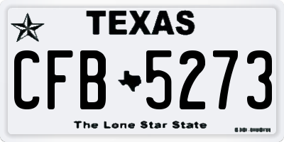 TX license plate CFB5273