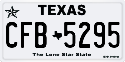 TX license plate CFB5295