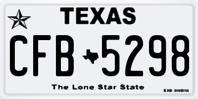 TX license plate CFB5298