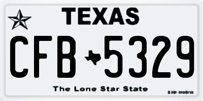 TX license plate CFB5329