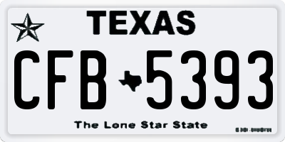 TX license plate CFB5393