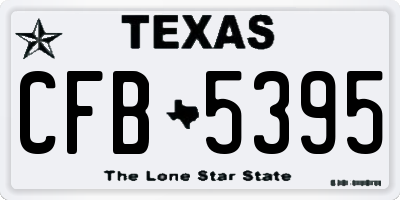 TX license plate CFB5395