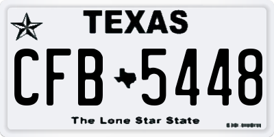 TX license plate CFB5448
