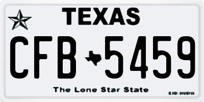 TX license plate CFB5459